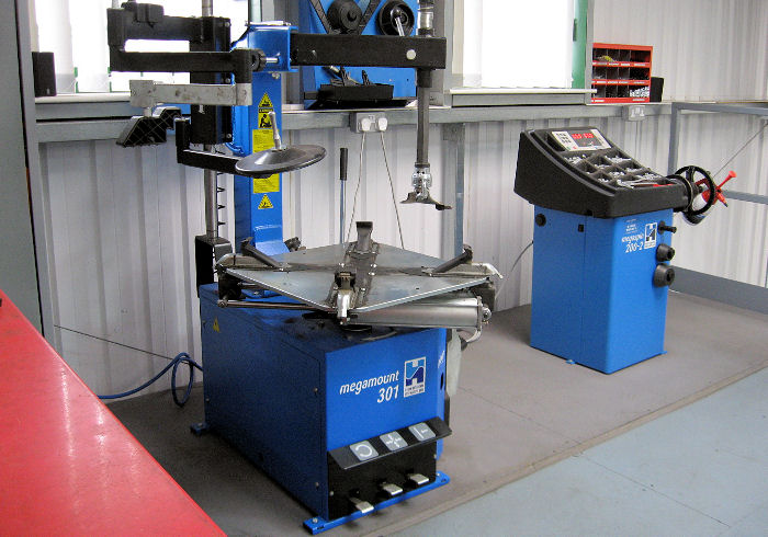 Tyre and wheel balancing machines at Stuart Wright Transport