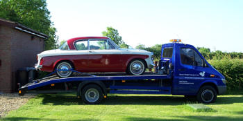 Sunbeam Rapier on Stuart Wright Transport's transporter