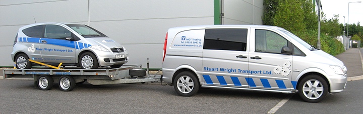 Stuart Wright Transport's Mercedes Vito 116 with Eduards Atlas (4m) trailer